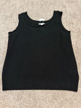 Oddi Black Knit Sleeveless Tank Top